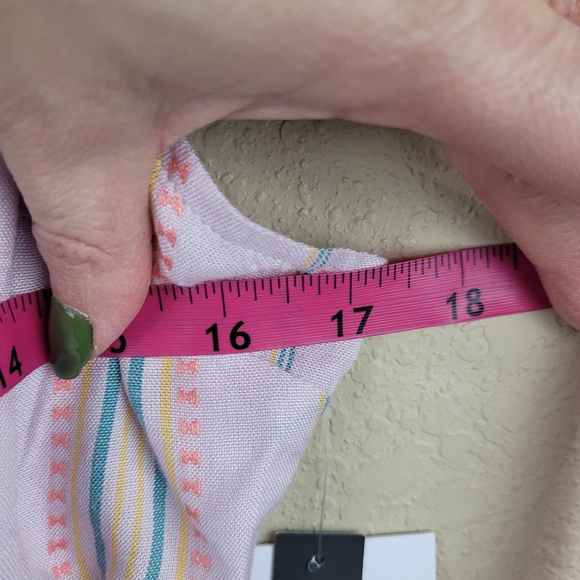 O'Neill Womens Kayden Striped Peplum Camisole Size L Orchid Adjustable Strap NWT - Picture 8 of 10